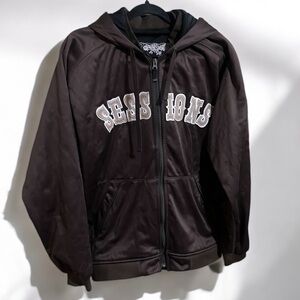 Sessions Soft Shell Zip Hoody Brown Outdoor Snowboarding Fleece Lined Jacket M